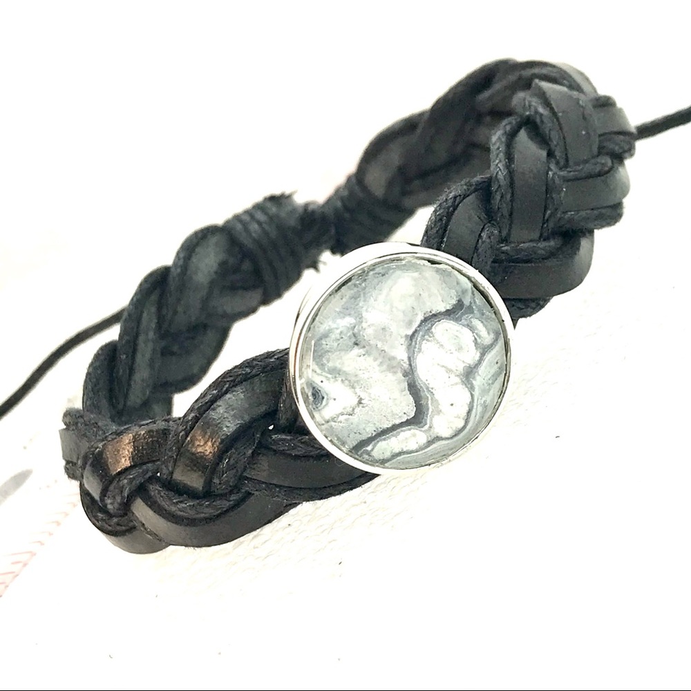 Bracelet leather Sport & Handmade 20mm snap SB20